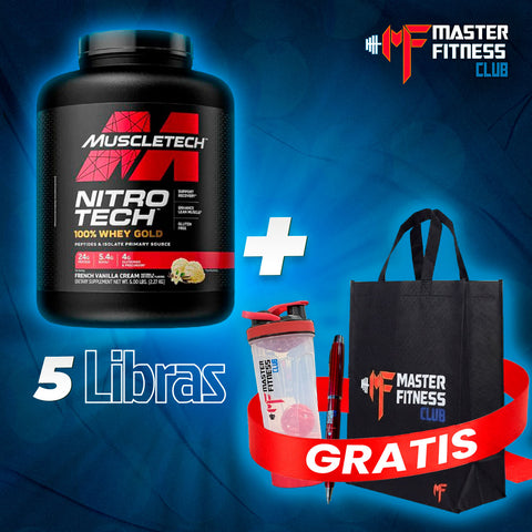 Proteína Nitro-Tech 100% Whey Gold MuscleTech 5 Lb