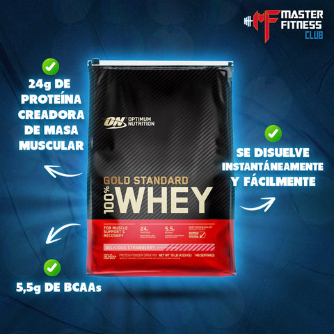 Gold Standard 100% Whey 10 Lb Proteína aislada – Optimum Nutrition