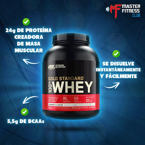 Gold Standard 100% Whey 5 Lb Proteína aislada – Optimum Nutrition