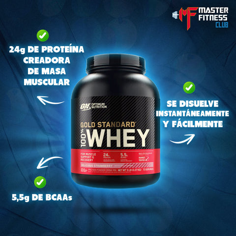 Gold Standard 100% Whey 5 Lb Proteína aislada – Optimum Nutrition