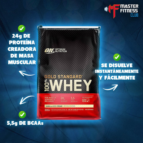 Gold Standard 100% Whey 10 Lb Proteína aislada – Optimum Nutrition